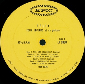 Leclerc f%c3%a9lix et sa guitare no 2 1959 disque face s 1