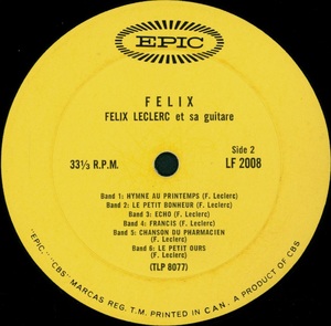 Leclerc f%c3%a9lix et sa guitare no 2 1959 disque face s 2