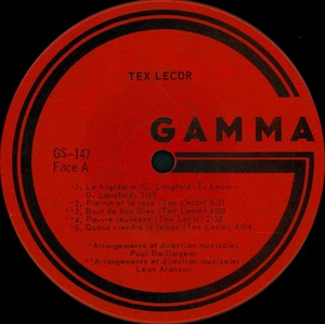 Lecor tex tex lecor c'est moi et lui aussi 1972 disque face ai