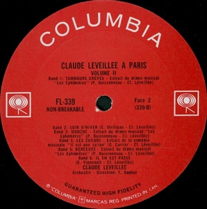 L%c3%a9veill%c3%a9e claude %c3%a0 paris volume 2 mono 1966 disque face 2