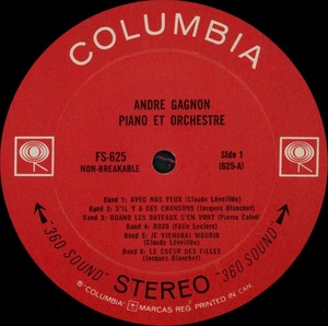 Gagnon andr%c3%a9 piano et orchestre st%c3%a9r%c3%a9o 1965 disque s 1