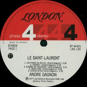 Gagnon andr%c3%a9 le saint laurent 1977 disque face 1