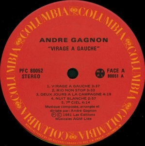 Gagnon andr%c3%a9 virage %c3%a0 gauche 1981 disque face aai