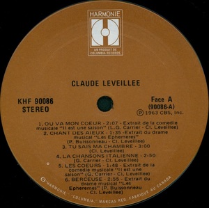 L%c3%a9veill%c3%a9e claude claude l%c3%a9veill%c3%a9e 1972 disque face a