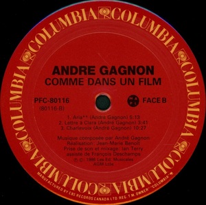 Gagnon andr%c3%a9 comme dans un film 1986 disque face bii