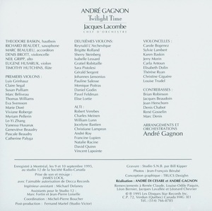Gagnon andr%c3%a9 twilight time 1995 livret a