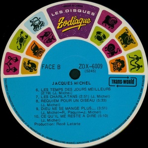 Michel jacques dieu ne se mange plus 1973 disque face b