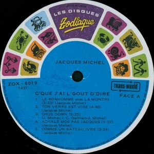 Michel jacques c'que j'ai l'go%c3%bbt d'dire 1974 disque face aii