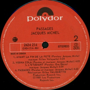 Michel jacques passages 1980 disque 2