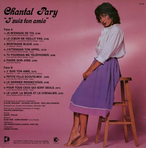 Pary chantal j'suis ton amie 1981 dos