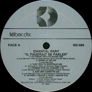 Pary chantal il faudrait se parler 1984 disque face aii