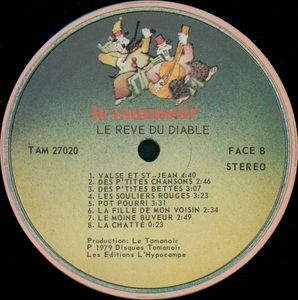 R%c3%aave du diable le d%c3%a9lire et des reels 1979 disque face b