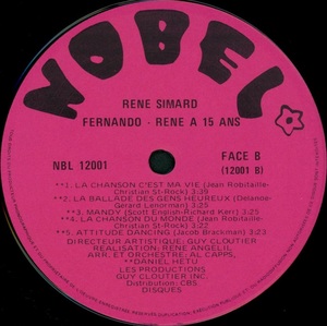 Simard ren%c3%a9 fernando ren%c3%a9 %c3%a0 15 ans 1976 disque face b