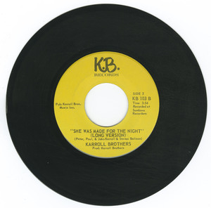 45 karroll brothers   she was made for the night vinyl 02