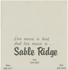 Sable ridge business card front