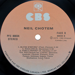 Chotem neil live au el casino 1979 disque face b
