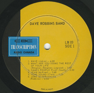 Dave robbins band   st cbc label 01