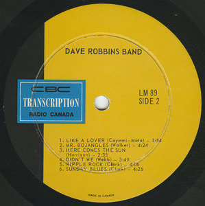 Dave robbins band   st cbc label 02