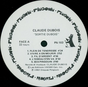 Dubois claude sortie dubois 1982 disque face a