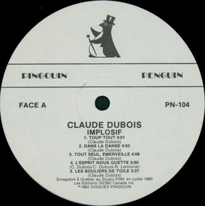 Dubois claude implosif 1983 disque face a