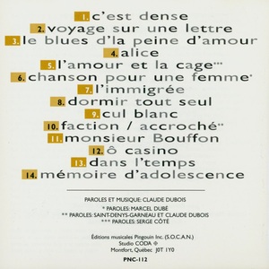 Dubois claude m%c3%a9moire d'adolescent 1994 livret dos