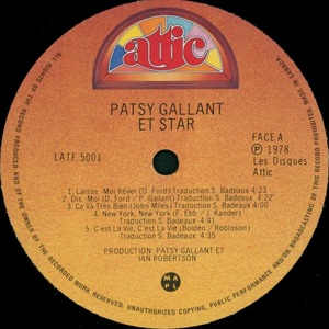 Gallant patsy patsy gallant et star 1978 disque face a