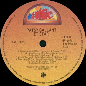 Gallant patsy patsy gallant et star 1978 disque face b