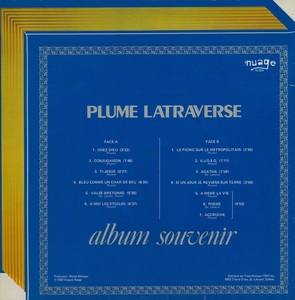 Latraverse plume album souvenir 1982 dos