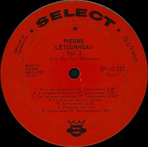 L%c3%a9tourneau pierre vol 3 mono 1965 disque face 1