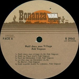 Gagnon ad%c3%a9 no%c3%abl dans mon village 1973 disque face a