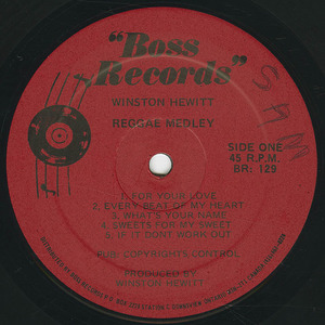 Winston hewitt   reggae medley label 01