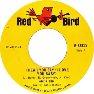 Andy kim i hear you say i love you baby red bird a