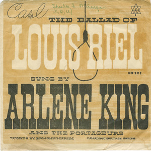 45 arlene king and the portageurs   the ballad of louis riel front