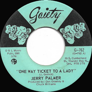 Jerry palmer one way ticket to a lady gaiety