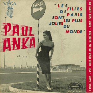 45 paul anka les filles de paris pic sleeve