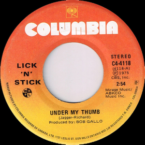 Lick 'n' stick   under my thumb 