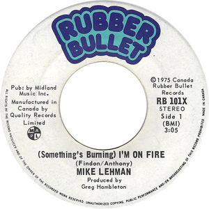Lehman  mike   i'm on fire bw here it comes again