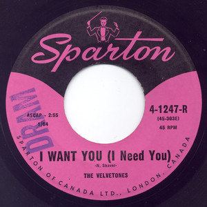 Velvetones   i want you bw my little sweetie %281%29