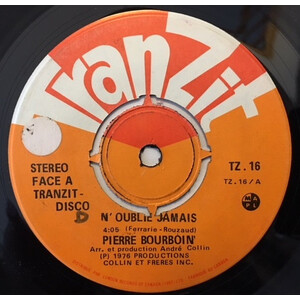 Pierre Bourboin N'Oublie Jamais b/w André Collin Instrumental