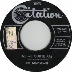 Ne Me Quitte Pas b/w Dans Mon Coeur