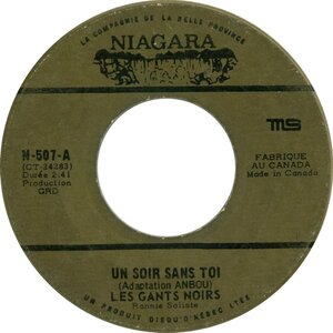 Un Soir Sans Toi b/w On Veut Rien Savoir