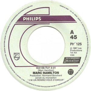  Qui Es-tu? b/w J'ai Rendez-vous Avec Une Fille Extra [Instrumental]