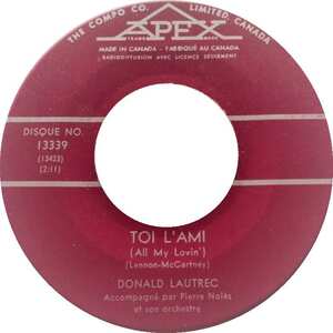  Toi L'ami (All My Lovin') b/w Pour Moi La Vie Va Commencer