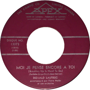 Moi Je Pense Encore à Toi (Breaking Up Is Hard To Do) b/w La Fille Qui Me Plaît (Hippy Hippy Shake)