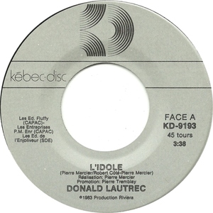  L'idole b/w L'idole (Version instrumentale)