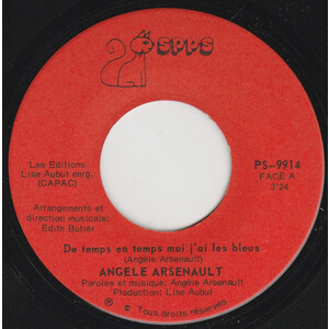 	De Temps En Temps Moi J'Ai Les Bleus b/w J'Ai Vécu Bien Des Années