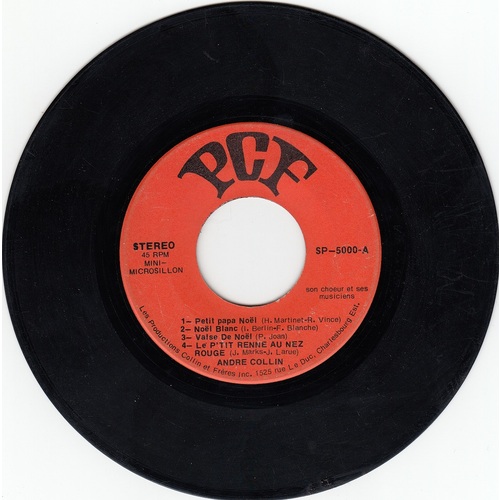 	Petit papa Noël / Noël blanc / Valse de Noël / Le p'tit renne au nez rouge b/w "Noël"