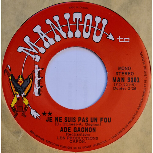 Je Ne Suis Pas Un Fou b/w Pense A Moi Chérie