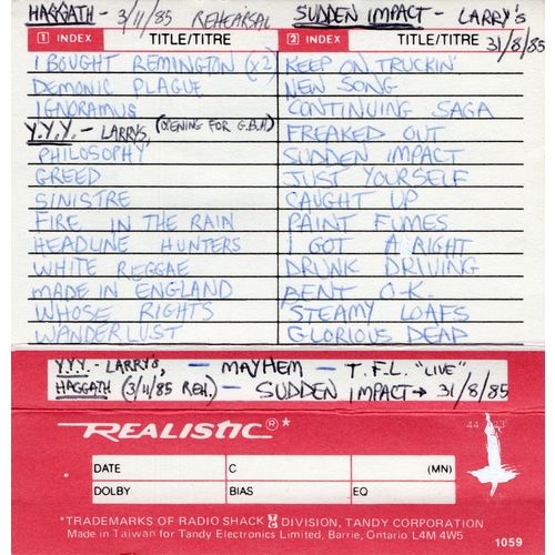 Rehearsal 1985-03-11