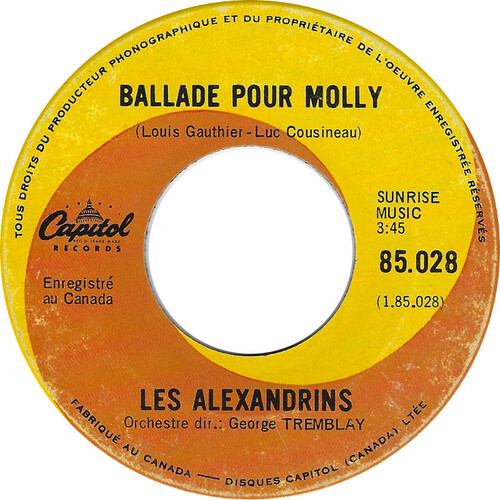Ballade Pour Molly b/w Depuis Longtemps